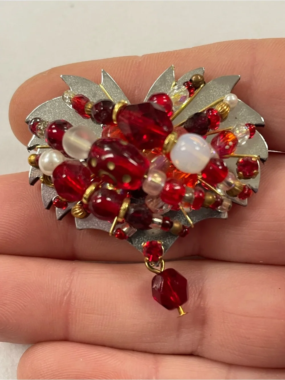 Liztech Wrapped in Love Heart Hand-Crafted Brooch